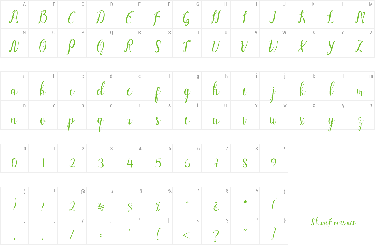 Font Luciana preview